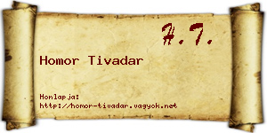 Homor Tivadar névjegykártya