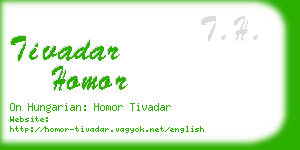 tivadar homor business card